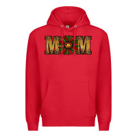 Red Christmas Sunflower Mom Premium Hoodie - RanaPortraitStore