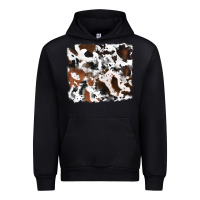Black cowhide mixed background Urban Hoodie - RanaPortraitStore