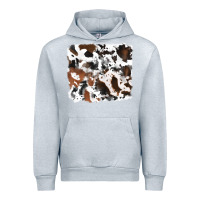Heather Grey cowhide mixed background Urban Hoodie - RanaPortraitStore