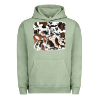 Pigment Oil Green cowhide mixed background Urban Hoodie - RanaPortraitStore