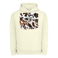 Pigment Pistachio cowhide mixed background Urban Hoodie - RanaPortraitStore