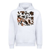 White cowhide mixed background Urban Hoodie - RanaPortraitStore