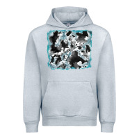 Heather Grey cowhide glitter tooled leather background Urban Hoodie - RanaPortraitStore