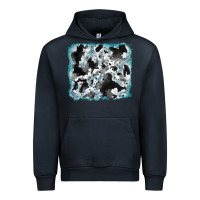 Navy cowhide glitter tooled leather background Urban Hoodie - RanaPortraitStore