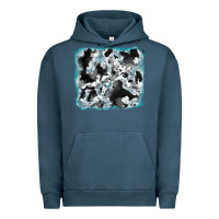 Pigment Midnight Navy cowhide glitter tooled leather background Urban Hoodie - RanaPortraitStore