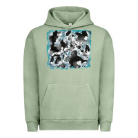 Pigment Oil Green cowhide glitter tooled leather background Urban Hoodie - RanaPortraitStore