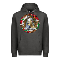 Charcoal Heather Christmas Joy To The World Premium Hoodie - RanaPortraitStore