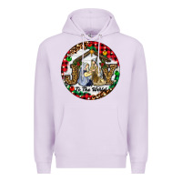 Lilac Christmas Joy To The World Premium Hoodie - RanaPortraitStore
