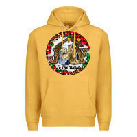 Mustard Christmas Joy To The World Premium Hoodie - RanaPortraitStore