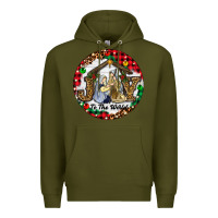 Army Green Christmas Joy To The World Premium Hoodie - RanaPortraitStore