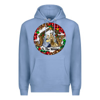 Colony Blue Christmas Joy To The World Premium Hoodie - RanaPortraitStore