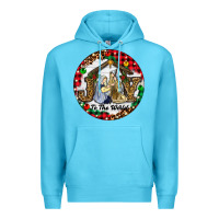 Ocean Blue Christmas Joy To The World Premium Hoodie - RanaPortraitStore