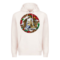 Pale Pink Christmas Joy To The World Premium Hoodie - RanaPortraitStore
