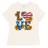 Bone love with sunflowers and usa flag Ladies Tee - Artiststas