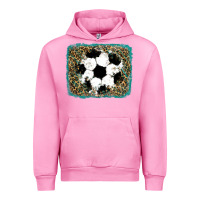 Fuchsia Pink glitter soccer leopard Urban Hoodie - RanaPortraitStore