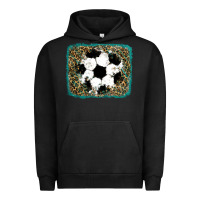 Pigment Black glitter soccer leopard Urban Hoodie - RanaPortraitStore