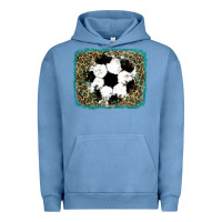 Pigment Pebble Blue glitter soccer leopard Urban Hoodie - RanaPortraitStore