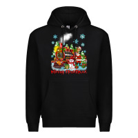 Black merry christmas polar express Premium Hoodie - Zillion Design Studio
