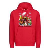 Red merry christmas polar express Premium Hoodie - Zillion Design Studio