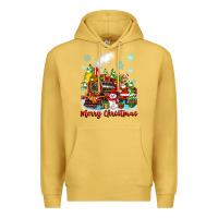 Antique Gold merry christmas polar express Premium Hoodie - Zillion Design Studio