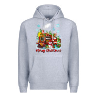 Heather Grey merry christmas polar express Premium Hoodie - Zillion Design Studio