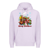 Lilac merry christmas polar express Premium Hoodie - Zillion Design Studio