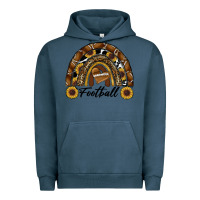 Pigment Midnight Navy football rainbow Urban Hoodie - RanaPortraitStore