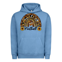 Pigment Pebble Blue football rainbow Urban Hoodie - RanaPortraitStore