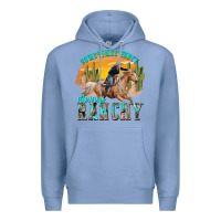 Colony Blue sometimes fancy always ranchy Premium Hoodie - texasbilliewilder