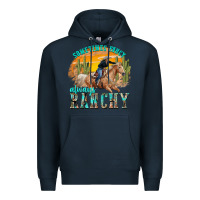 Navy sometimes fancy always ranchy Premium Hoodie - texasbilliewilder
