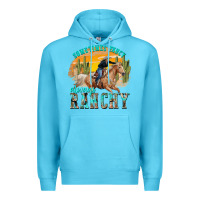 Ocean Blue sometimes fancy always ranchy Premium Hoodie - texasbilliewilder