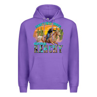 Purple sometimes fancy always ranchy Premium Hoodie - texasbilliewilder
