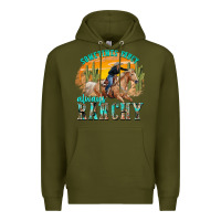 Army Green sometimes fancy always ranchy Premium Hoodie - texasbilliewilder