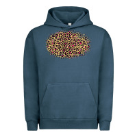 Pigment Midnight Navy leopard pattern Urban Hoodie - RanaPortraitStore