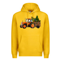 Lemon Christmas Orange Farm Tractor Premium Hoodie - RanaPortraitStore