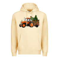Pina Colada Christmas Orange Farm Tractor Premium Hoodie - RanaPortraitStore