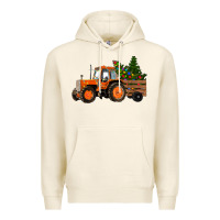 Tofu Christmas Orange Farm Tractor Premium Hoodie - RanaPortraitStore