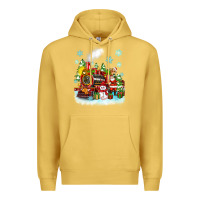 Antique Gold christmas polar express santa Premium Hoodie - Zillion Design Studio