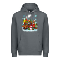 Rock christmas polar express santa Premium Hoodie - Zillion Design Studio