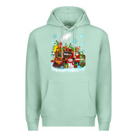 Seafoam christmas polar express santa Premium Hoodie - Zillion Design Studio