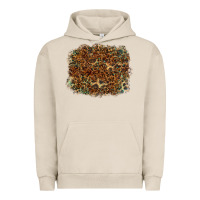 Pigment French Oak leopard tooled leather turquoise Urban Hoodie - RanaPortraitStore