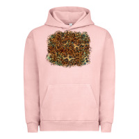 Leopard Tooled Leather Turquoise Urban Hoodie | Teevron