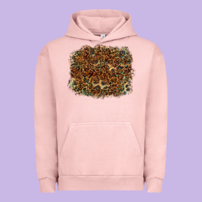 Urban Hoodie leopard tooled leather turquoise
