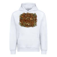 White leopard tooled leather turquoise Urban Hoodie - RanaPortraitStore