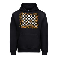 Black racing leopard background Urban Hoodie - RanaPortraitStore