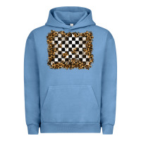 Pigment Pebble Blue racing leopard background Urban Hoodie - RanaPortraitStore