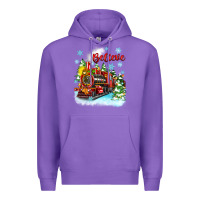Purple christmas polar express believe Premium Hoodie - Zillion Design Studio