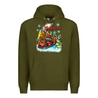 Army Green christmas polar express believe Premium Hoodie - Zillion Design Studio