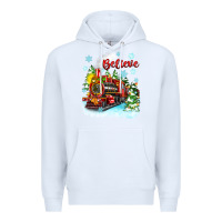 White christmas polar express believe Premium Hoodie - Zillion Design Studio