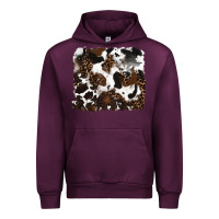 Mauve Wine leopard cowhide background Urban Hoodie - RanaPortraitStore